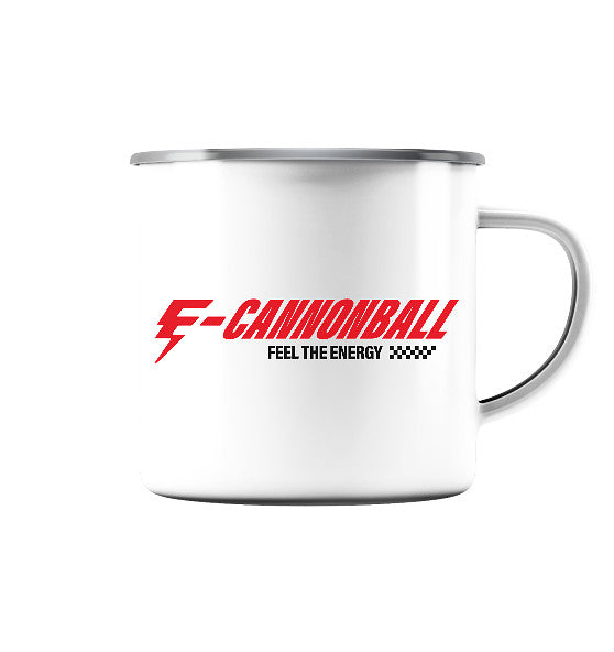 E-Cannonball Cup - Emaille Tasse (Silber)