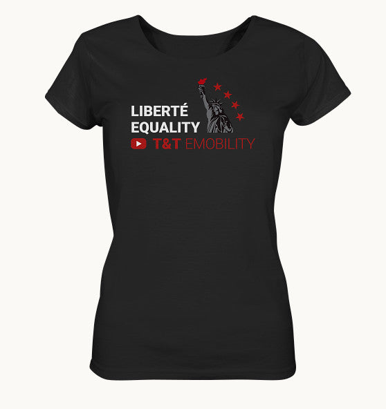 T&T Emobility LIBERTÉ EQUALITY black - Ladies Organic Shirt