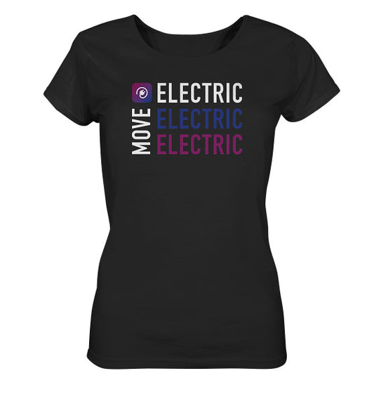 Move Electric Triple white - Ladies Organic Shirt