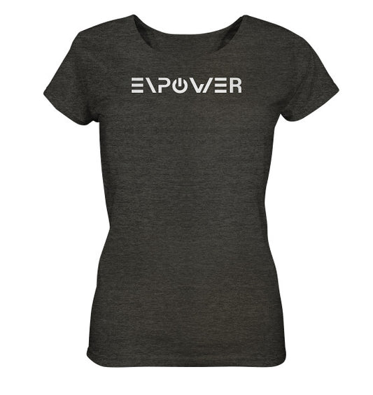 enPower Fully white - Ladies Organic Shirt (meliert)