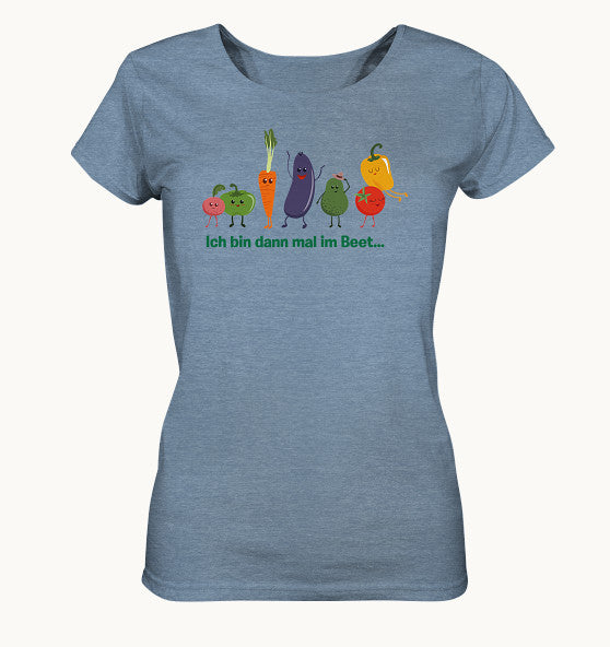 GN Ich bin dann mal im Beet - Ladies Organic Shirt (meliert)