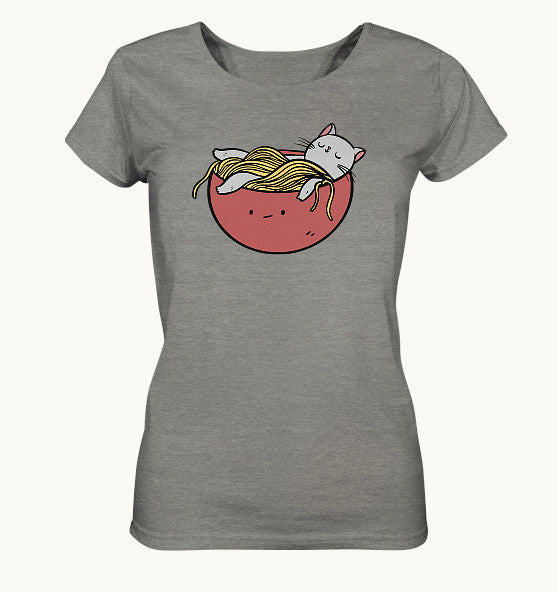 Ramen Cat - Ladies Organic Shirt (meliert)