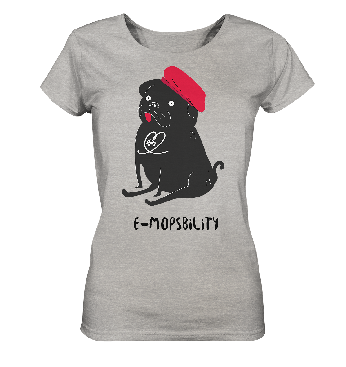 E-Mopsbility ORGANIC - Ladies Organic Shirt (meliert)
