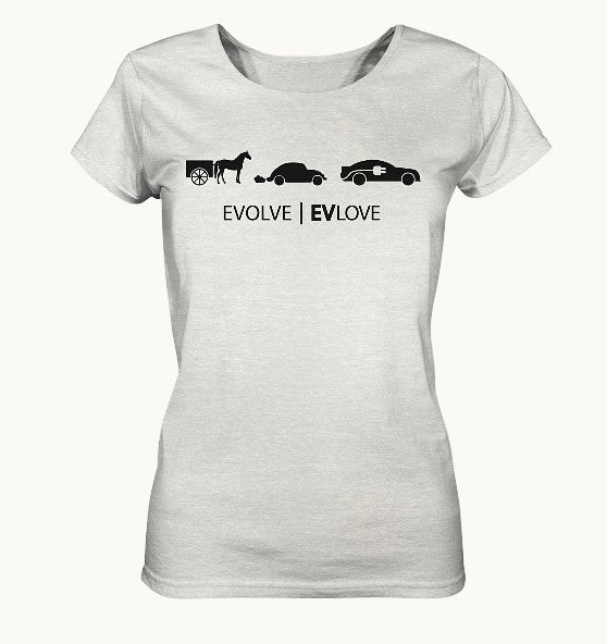 EVLove black - Ladies Organic Shirt (meliert)