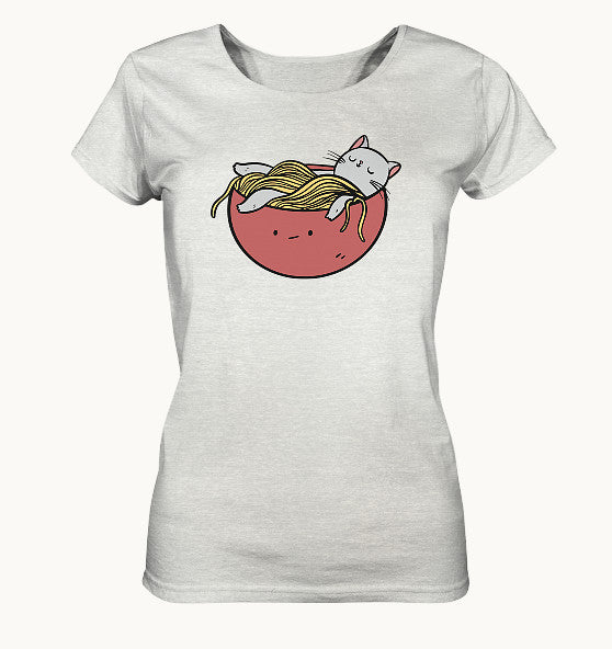 Ramen Cat - Ladies Organic Shirt (meliert)