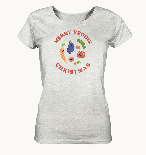 Merry Veggie Christmas - Ladies Organic Shirt (meliert)