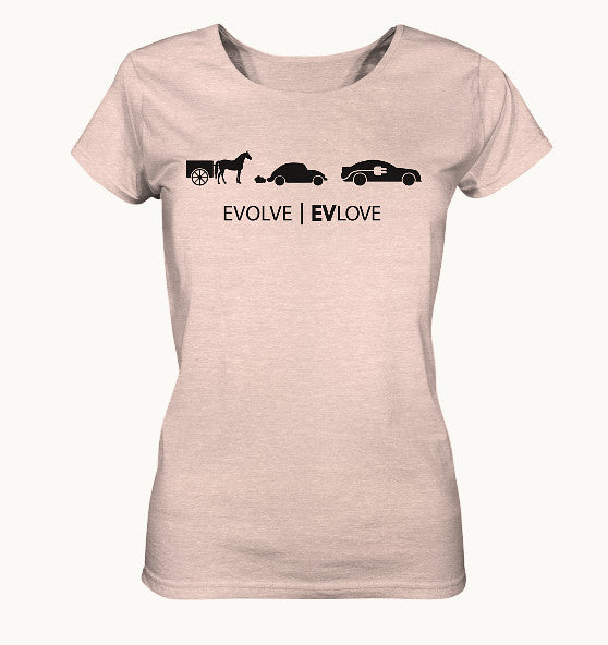 EVLove black - Ladies Organic Shirt (meliert)