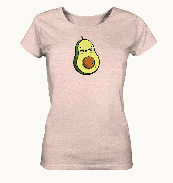 Avocado Kawaii - Ladies Organic Shirt (meliert)