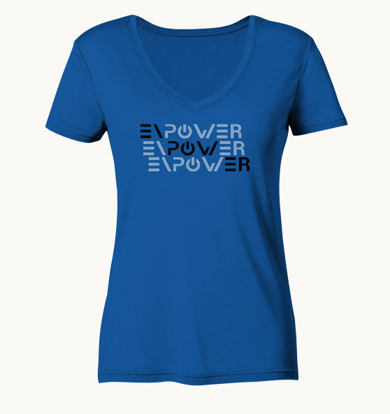 enPower Tripple - Ladies Organic V-Neck Shirt