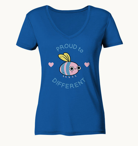 Bee Different - Ladies Organic V-Neck Shirt