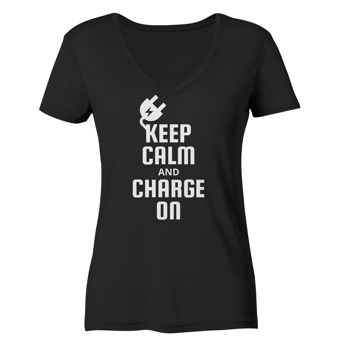 Charge on ORGANIC - Ladies Organic V-Neck Shirt