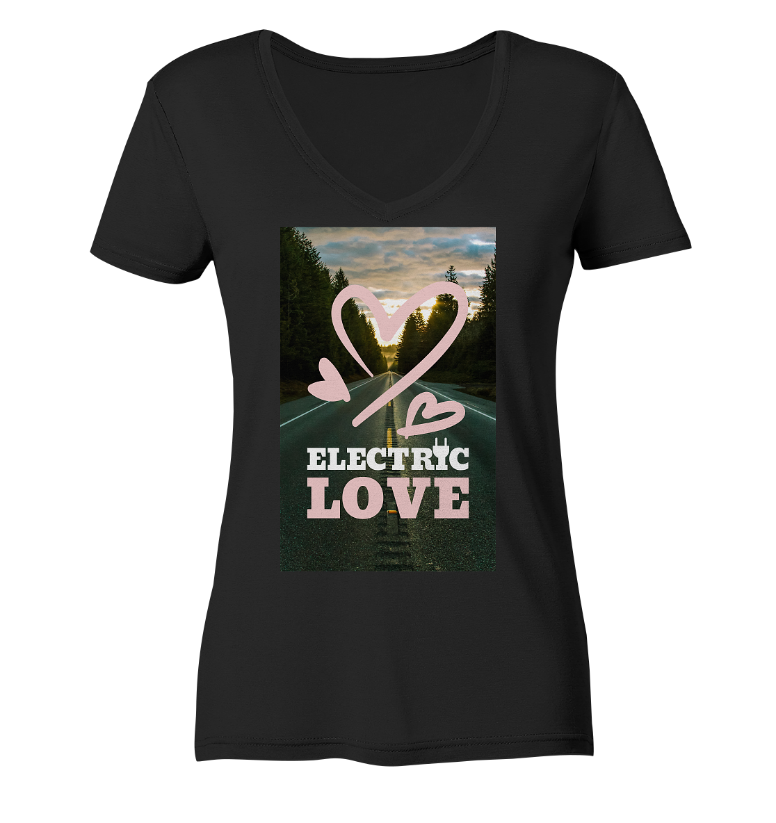 Electric Love ORGANIC - Ladies Organic V-Neck Shirt