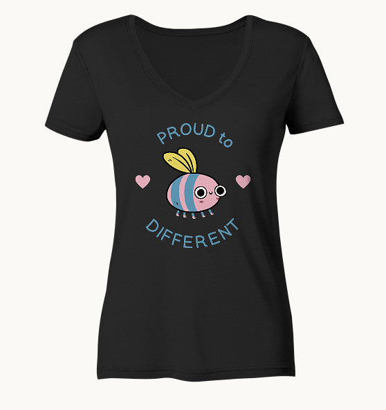 Bee Different - Ladies Organic V-Neck Shirt