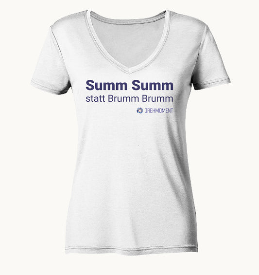 DREHMOMENT Summ Summ - Ladies Organic V-Neck Shirt