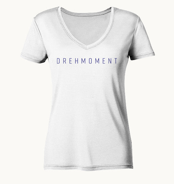 DREHMOMENT plain - Ladies Organic V-Neck Shirt