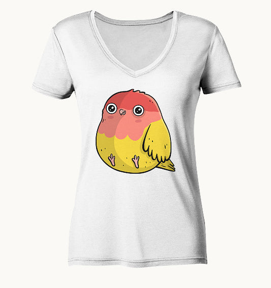 Chubby Lovebird - Ladies Organic V-Neck Shirt