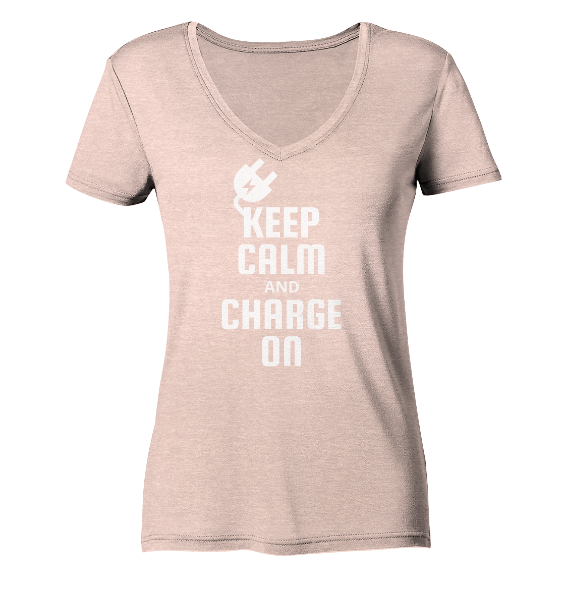 Charge on ORGANIC - Ladies Organic V-Neck Shirt