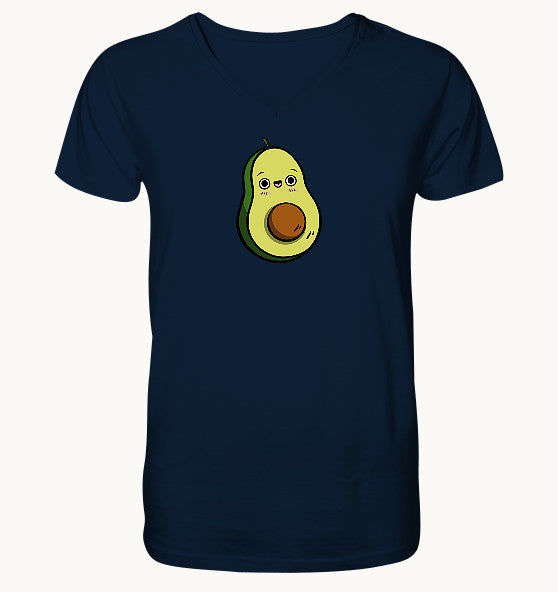 Avocado Kawaii - Mens Organic V-Neck Shirt