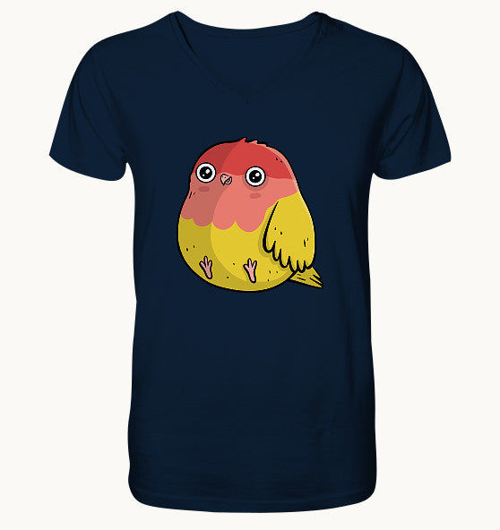 Chubby Lovebird - Mens Organic V-Neck Shirt