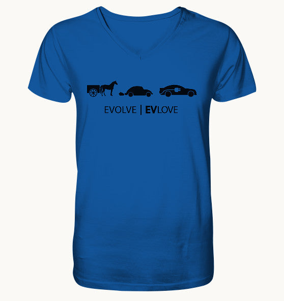 EVLove black - Mens Organic V-Neck Shirt