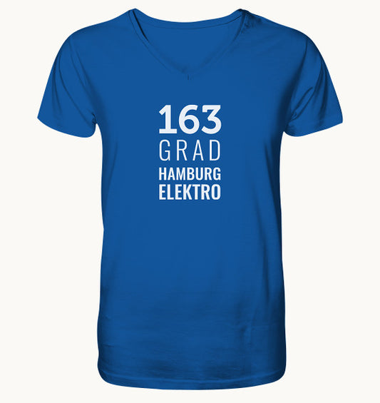163 GRAD HAMBURG ELEKTRO blue - Mens Organic V-Neck Shirt
