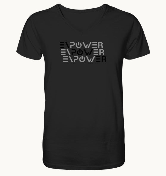 enPower Tripple - Mens Organic V-Neck Shirt