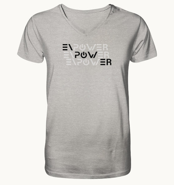 enPower Tripple - Mens Organic V-Neck Shirt