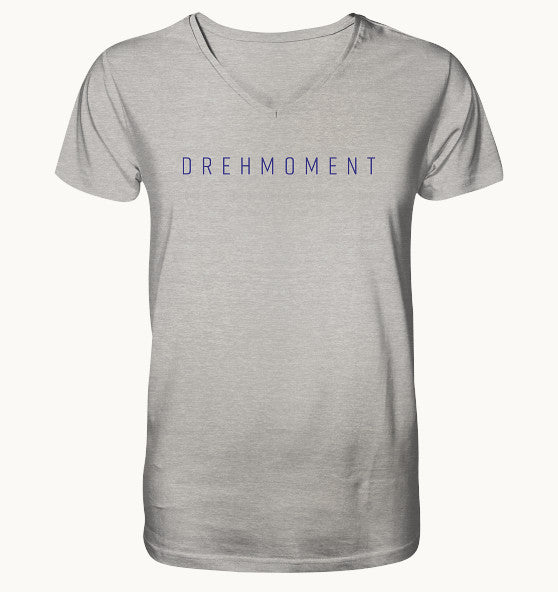 DREHMOMENT plain - Mens Organic V-Neck Shirt