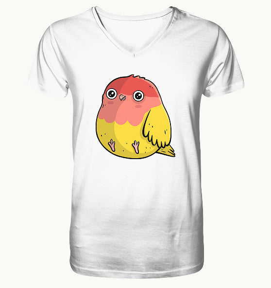 Chubby Lovebird - Mens Organic V-Neck Shirt
