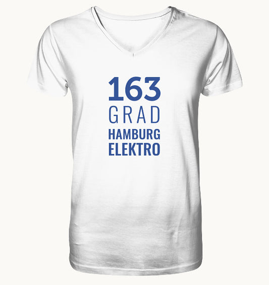 163 GRAD HAMBURG ELEKTRO white - Mens Organic V-Neck Shirt