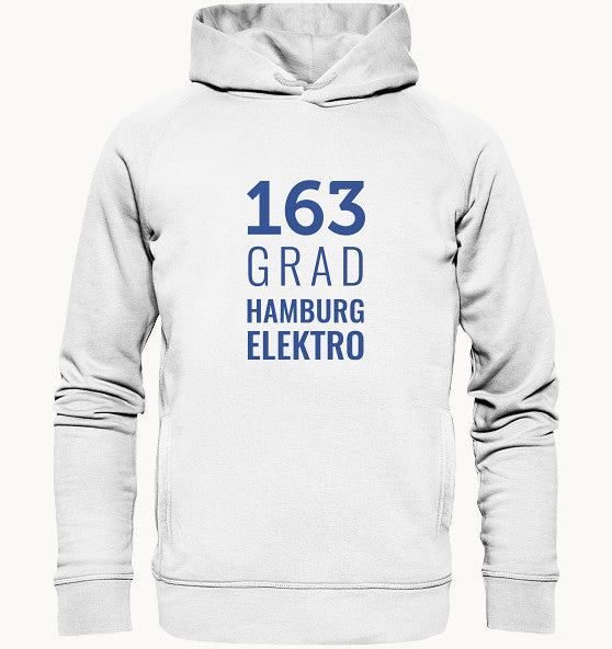 163 GRAD HAMBURG ELEKTRO white - Organic Fashion Hoodie
