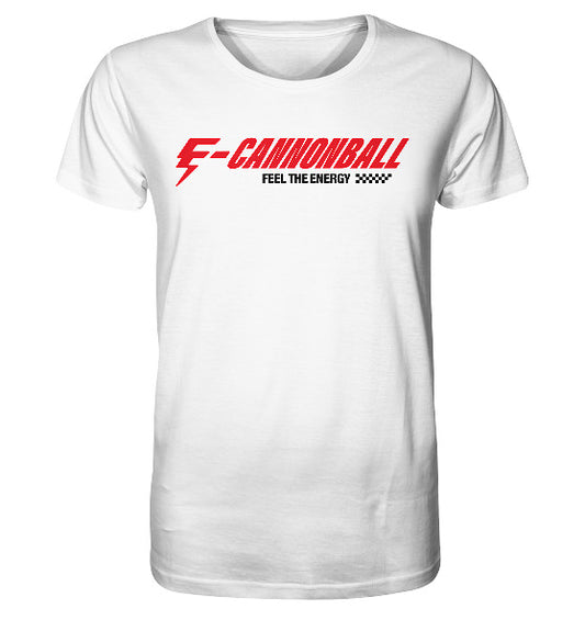 E-Cannonball Feel The Energy WHITE - Organic Shirt