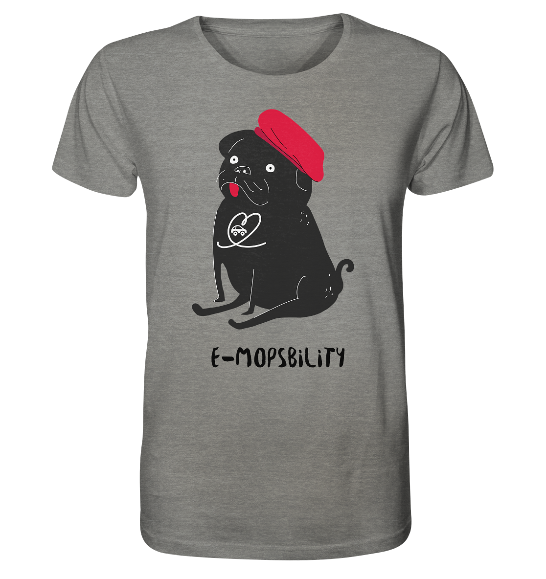 E-Mopsbility ORGANIC - Organic Shirt (meliert)