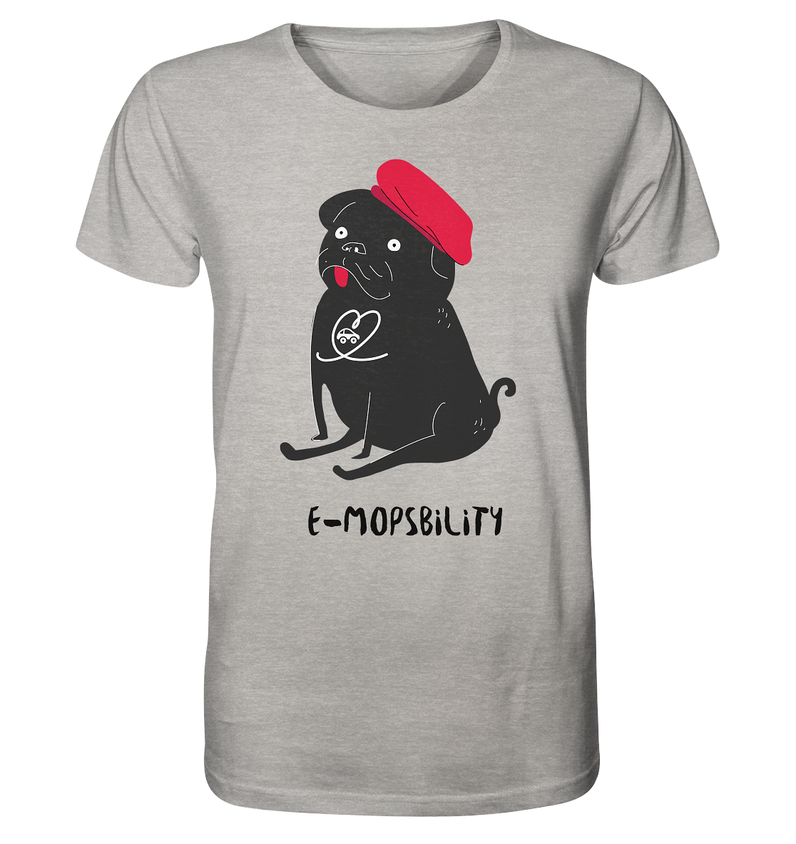 E-Mopsbility ORGANIC - Organic Shirt (meliert)