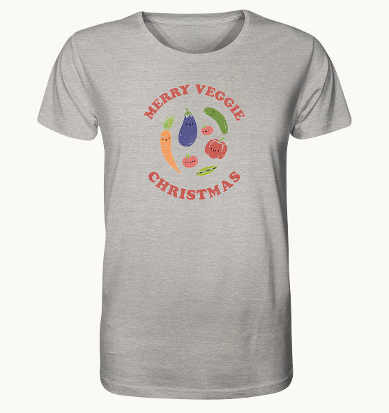 Merry Veggie Christmas - Organic Shirt (meliert)