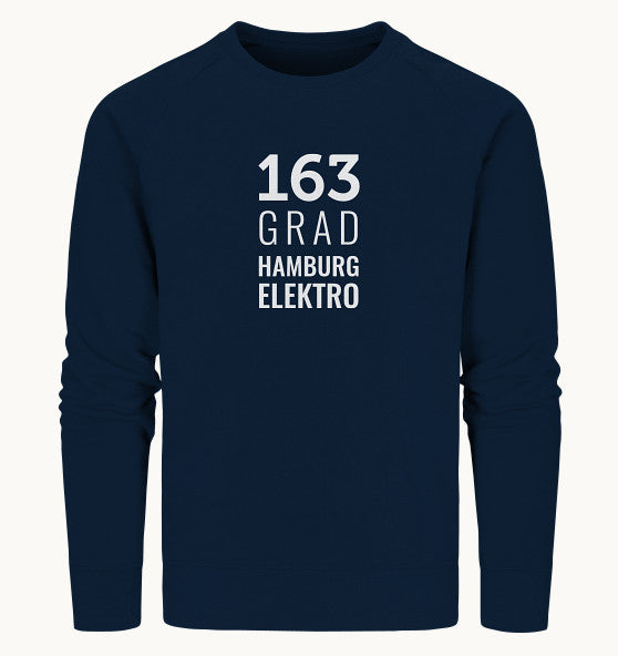 163 GRAD HAMBURG ELEKTRO blue - Organic Sweatshirt