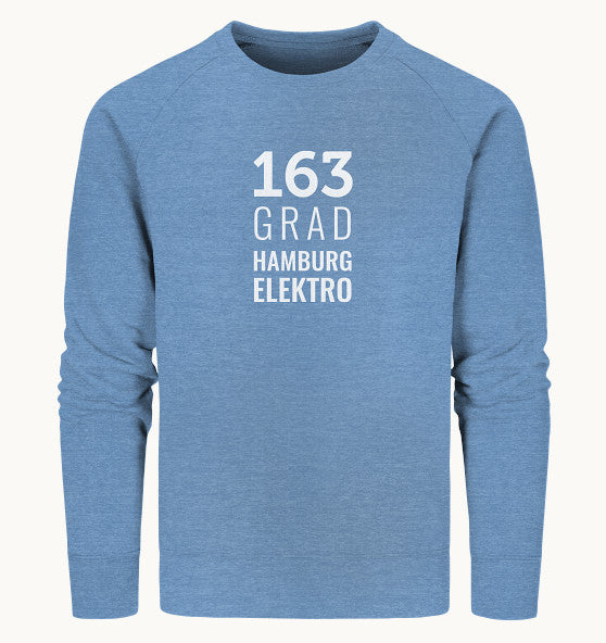 163 GRAD HAMBURG ELEKTRO blue - Organic Sweatshirt