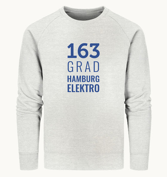 163 GRAD HAMBURG ELEKTRO white - Organic Sweatshirt